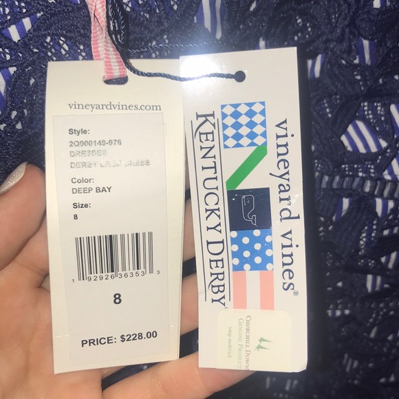 Vineyard Vines Kentucky Derby lace dress - Picture 3 of 3